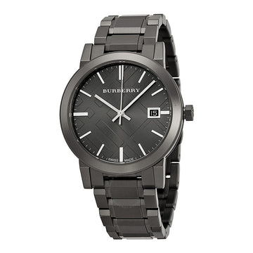 BURBERRY Grey Dial Grey Ion-plated Men's Watch BU9007